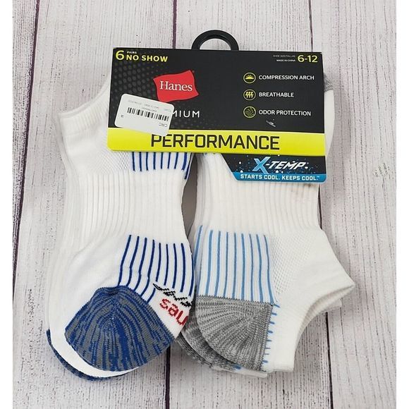 Hanes Underwear & Socks Hanes Mens White Socks Size 62 No Show